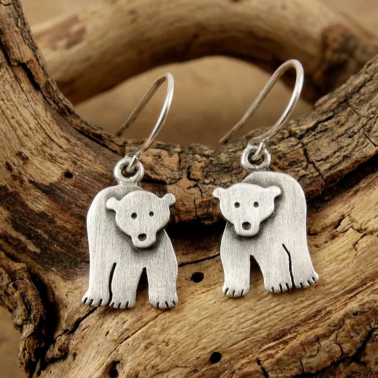 Vintage Polar Bear Earrings - Image 2