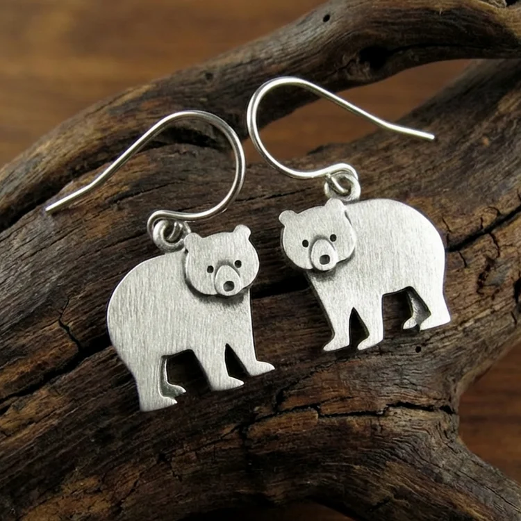 Vintage Polar Bear Earrings - Image 2