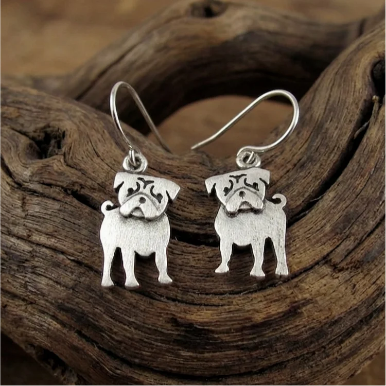 Vintage Pug Earrings - Image 2