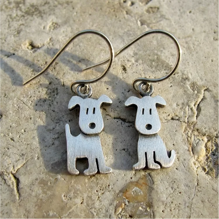 Vintage Puppy Earrings - Image 2