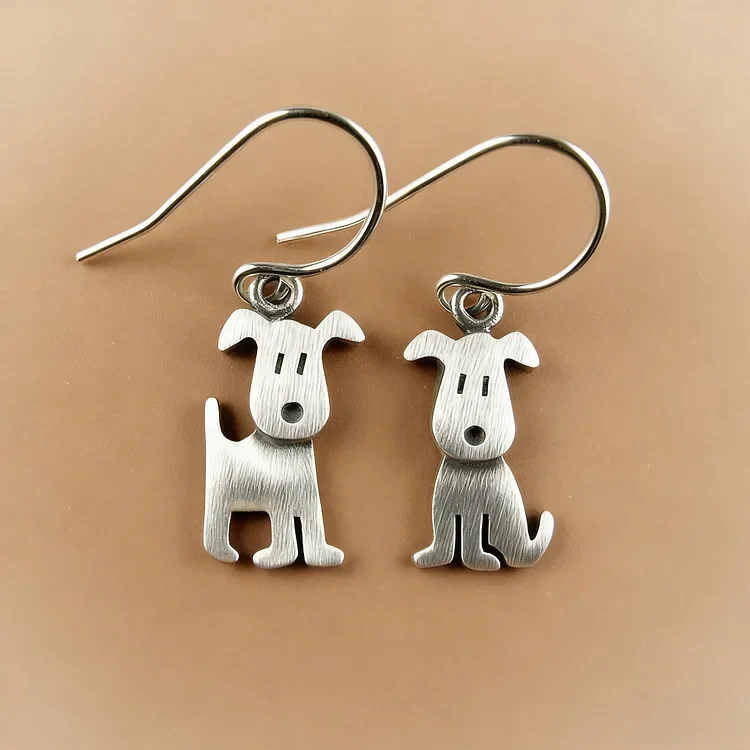 Vintage Puppy Earrings - Image 3
