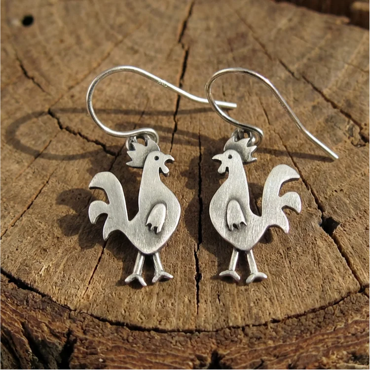 Vintage Rooster Earrings - Image 2