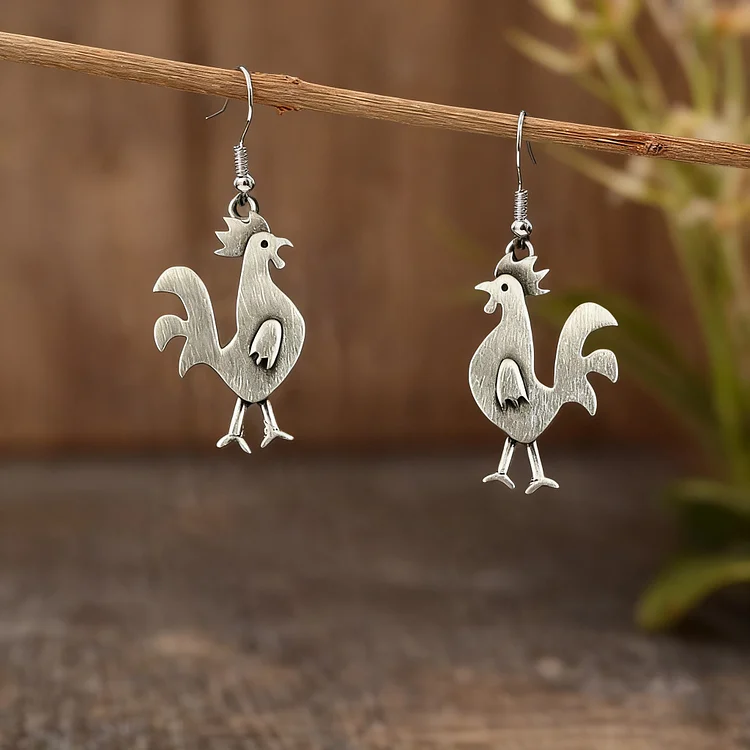 Vintage Rooster Earrings - Image 3