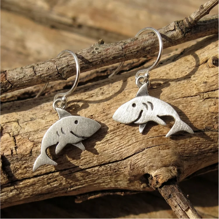 Vintage Shark Earrings - Image 2