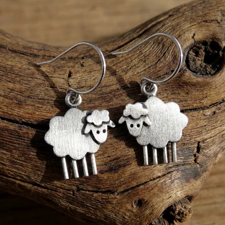 Vintage Sheep Earrings - Image 2