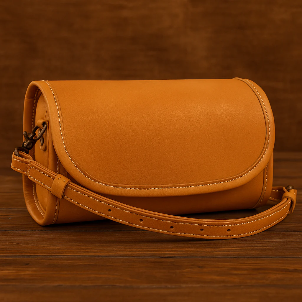 Vintage-Style Leather Crossbody Bag for Women - Image 4
