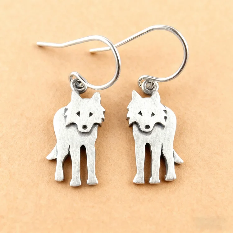 Vintage Wolf Earrings - Image 3