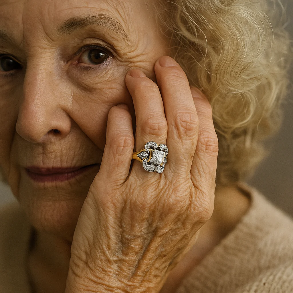 Vintage Zirconia Gold Ring - Image 2