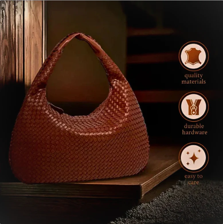 Woven Hobo Bag - Timeless Style - Image 3