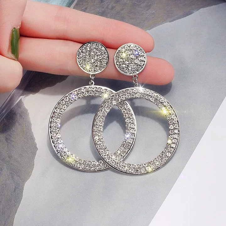 Zirconia Earrings in Gold and Silver - Image 2